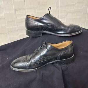 Johnston & Murphy Black Leather Oxford Shoes